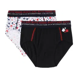 Bodycare Kids Black & White Printed Briefs (Pack Of 2)-image-35