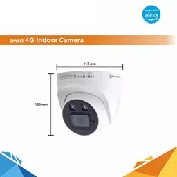 Trueview 4G 3 MP Sim Based Smart Security Dome Camera White image 2