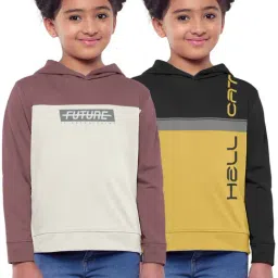 HELLCAT Multicolor Color Block Full Sleeves Sweatshirt(Pack Of 2)-image-96