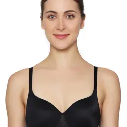 Triumph Black Lace Half Coverage T-Shirt Bra-picture-42