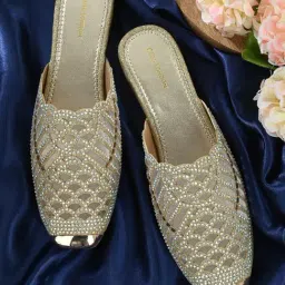 Clog London Women's Golden Mule Shoes-20