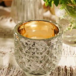 Pure Home and Living Silver Diamond Textured Tealight Holder (Large)-picture-22