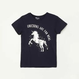Fame Forever by Lifestyle Kids Navy Cotton Printed T-Shirt-image-60