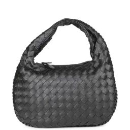 Inc.5 Black Synthetic Textured Hobo Handbag-image-31