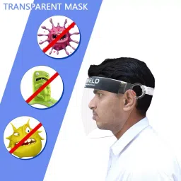 Allin Exporters 2000 Micron Reusable O2 Face Shield with Adjustable Elastic Strap AE5126 image 4