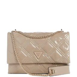 GUESS Taupe DEESA Quilted Convertible Cross Body Bag-41