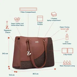 ZOUK Bristel Solid Tote Handbag image 4