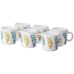 Larah by Borosil White Ceramic Tea & Coffee Mug - Set fo 6 180ml-17