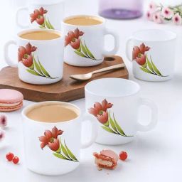Larah by Borosil Multicolor Ceramic Tea & Coffee Mug - Set of 12 180ml-image-19