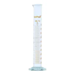 Biohall 2000 ml Class A Measuring Cylinder with Hexagonal Base and Individual Certificate, BLS.H.177-8