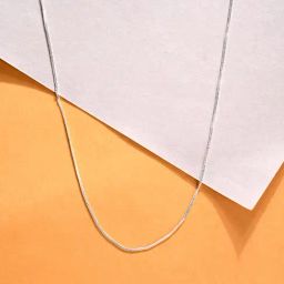 Clara 925 Sterling Silver Curb Chain Necklace in 18-inches for Women & Girls-30
