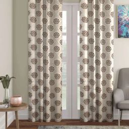 Romee Brown Polyester Ethnic Curtains and Sheers-43