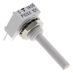 Vishay Panel Mount, Through Hole Rotary Potentiometer 500 mW Power 100 Ω Resistance Pin Terminal, P10XXAI101KB30-picture-46