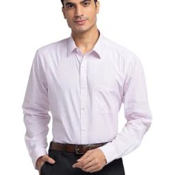 Raymond Red Slim Fit Striped Shirt-image-37