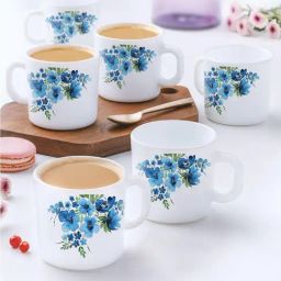 Larah by Borosil Multicolor Ceramic Tea & Coffee Mug - Set of 12 180ml-image-64