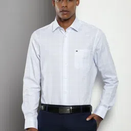 Tommy Hilfiger Blue Cotton Regular Fit Checks Shirt-picture-49