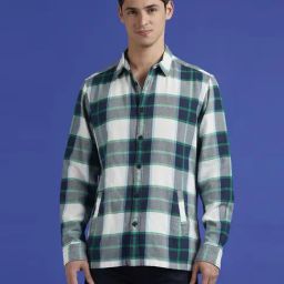 Pepe Jeans Navy Cotton Loose Fit Checks Shirt-picture-6