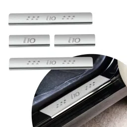 Automoto Stainless Steel Silver Non-led Footstep Door Sill Plate for I-10 All Model (Set of 4)-image-64