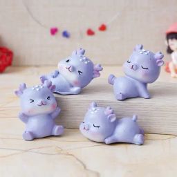 eCraftIndia Solid Polyresin Miniature Cute Deer Statues - Set of 4 image 5