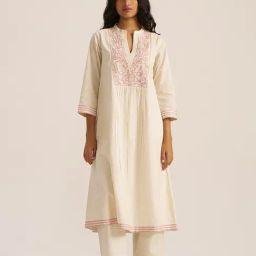 Ganga Fashions Multi Embroidered Cotton Suit Set-image-51