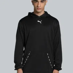 Puma Black Regular Fit Sports Hoodie-image-65