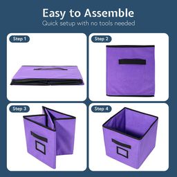 Kuber Industries Purple Set of 4 Regular Multi-Utility Organisers image 2
