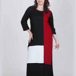 LASTINCH Maroon & Black Rayon printed Kurta-29
