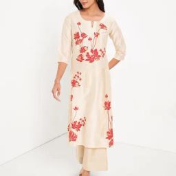 Rangmanch By Pantaloons White Regular Fit Printed Kurta-image-70