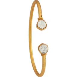 Kushal's Fashion Jewellery White Gold Polished Antique Kada For Women-picture-26
