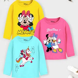 Disney By Miss and Chief Girls 3 Printed Applique T-shirt-image-80