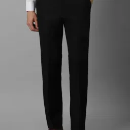 Louis Philippe Black Slim Fit Trousers-picture-47