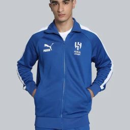 Puma Blue Regular Fit Printed Sports Jacket-image-52