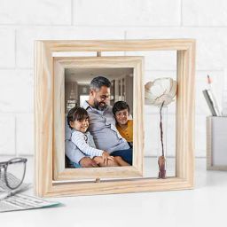 FNP Multicolor MDF Rotating Photo Frame for Best Dad image 2