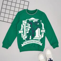 Pantaloons Junior Boys Green Cotton Graphic Sweatshirts-image-56