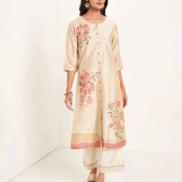 Rangmanch By Pantaloons White Regular Fit Printed Kurta-image-64