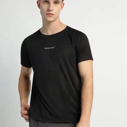 Reebok Black Regular Fit Solid T-Shirt-image-59