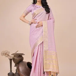 DIVASTRI Striped Zari Organza Saree-picture-52