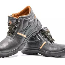 Hillson Steel Toe Safety Shoes High Ankle PU Sole Black Full Grain Leather Size UK 7-image-17