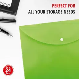 POLEN Fullscape Folder File 18 Microns Poly Plastic HD Printed Snap Button Assorted (Pack of 24) image 3