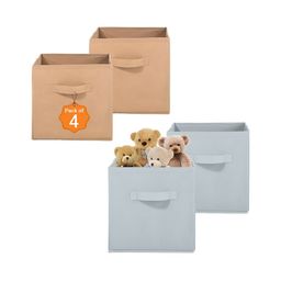 Aura Beige & Grey 4 Pieces Storage Box Organisers-23