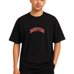 Billion Typography Printed Drop-Shoulder Sleeves Pure Cotton Oversized T-shirt-image-93