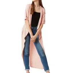 Miss Chase Pink Short Sleeves Shrug-image-63