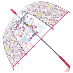 CHAATEWALA Born To Be A Unicorn Text & Unicorn Printed Dome Umbrella - Multi Colour-5