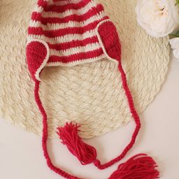 Woonie Crochet Handmade Heart Cap - Pink-picture-32