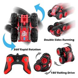 Sanjary Waterproof Acrobatic Double Side RC Car Rollover car for  Kids color design may vary-19