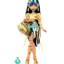 Monster High Cleo De Nile Doll in Golden Blouse & Layered Skirt with Pet Cobra - Height 29 cm (Color May Vary)-image-56