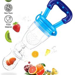 Numum Medium Size Silicone Fruit And Food Nibbler Fruit Feeder Fruit Feeder- Blue (Color And Design May Vary)-2