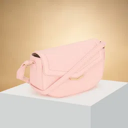 Forever Glam by Pantaloons Colourblocked PU Structured Sling Bag with Cut Work-28