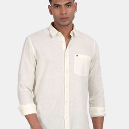 Blu MNKY Men Smart Slim Fit Solid Spread Collar Casual Shirt-image-40