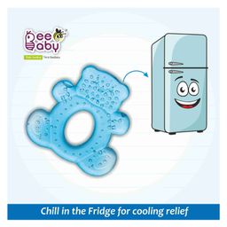 BeeBaby Teddy Teethers for 6 to 12  Months BPA Free Cooling Water Filled Baby Teether, Soft Teething Toy for Babies with Carry Case Soothes Gums and Easy to Grip (6 Months+) (Teddy - Blue) image 4